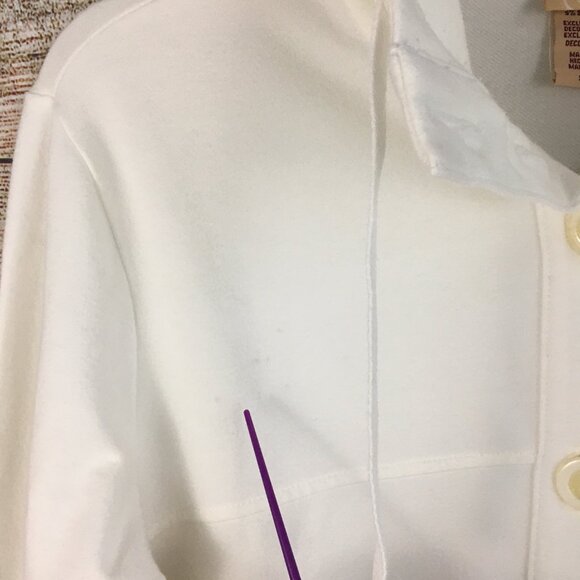 Covington Button Front Soft Cotton Blend Sweatshirt Jacket - Picture 11 of 13